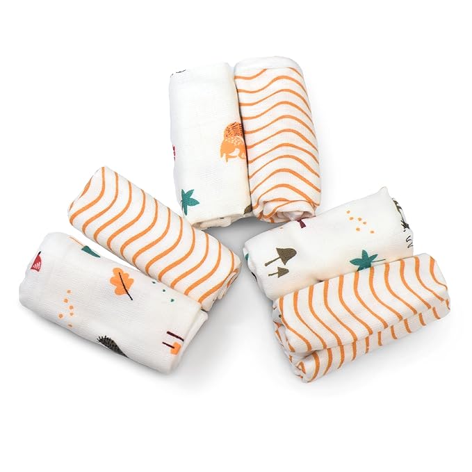 Nuluv Yellow squirrel wash cloth (Pack of 6)Multicolor