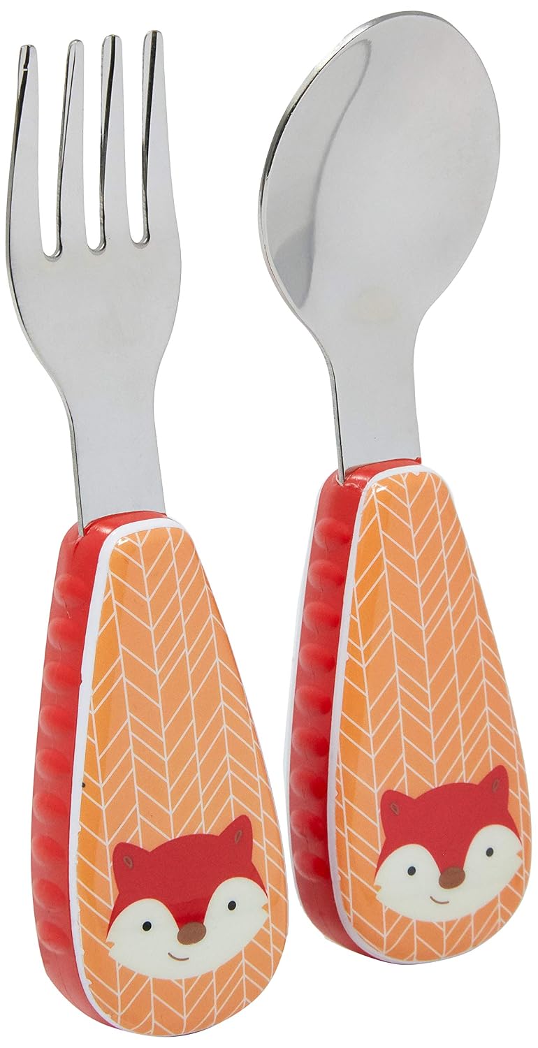 Skip Hop Zoo Utensils Fork & Spoon, 2 Count (Pack of 1) (252365)