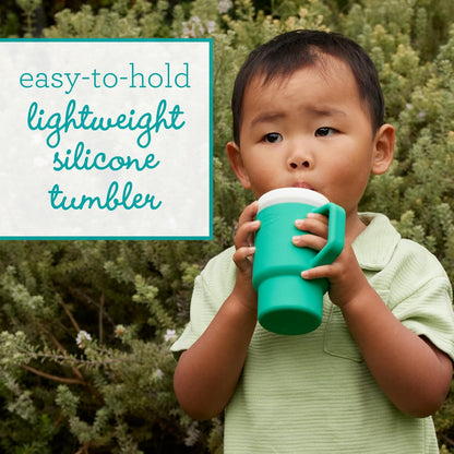 Infantino My 1st Tumbler – Adorable Miniature Tumbler with Leak-Resistant Straw and Toddler-Friendly Handle, Encourages Hydration, Easy to Clean, (266 ml), Alpine
