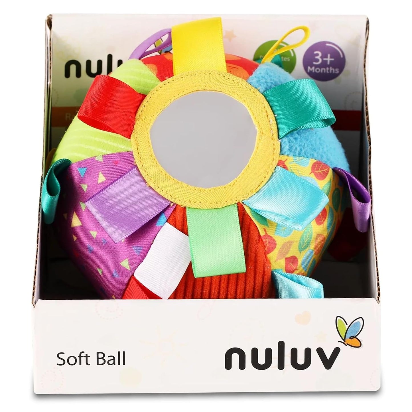 Learning & Activity Play Ball - Soft Plush Infant & Preschool Toy, Multicolour Baby Ball with Rattle Sound