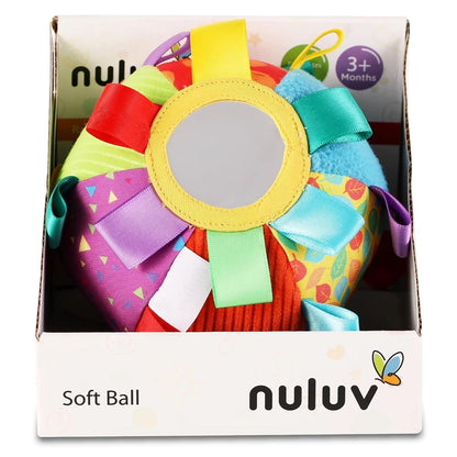 Learning & Activity Play Ball - Soft Plush Infant & Preschool Toy, Multicolour Baby Ball with Rattle Sound