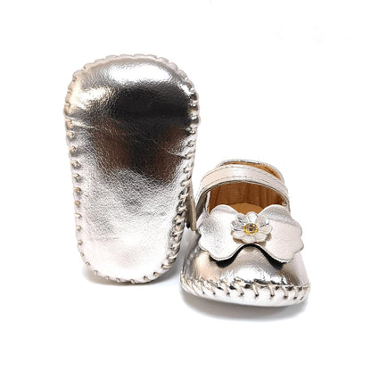 Nuluv Infant Girl's Kids Shoes Booties for Baby Girls |1 Pair| Silver