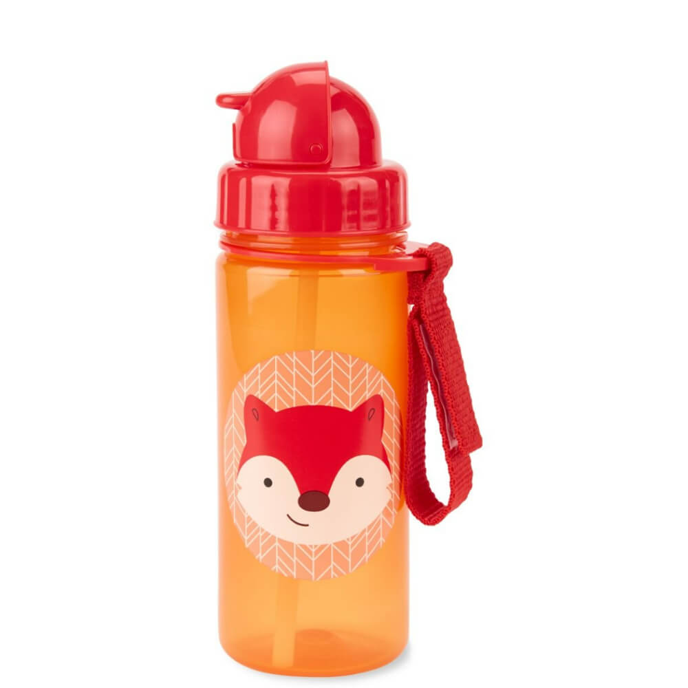 Skip Hop Zoo Straw Bottle - Bpa-Free Skip Hop Bottle with an Easy Grab Strap (13 Oz, Bee)