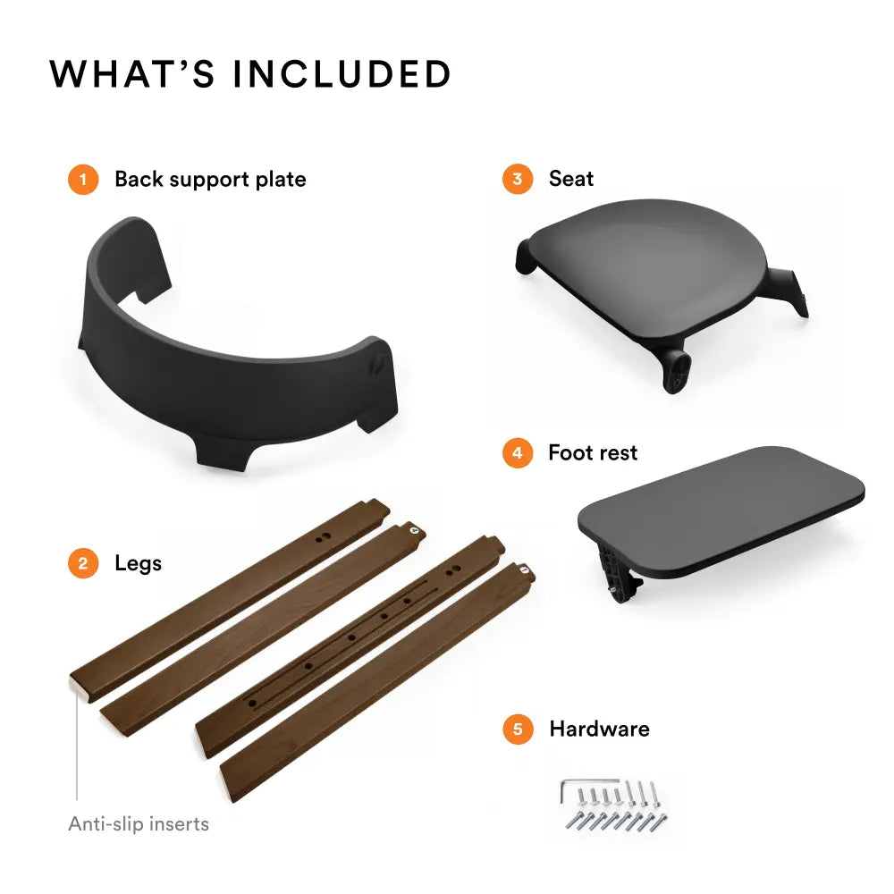 Stokke Steps High Chair - Black Warm Brown