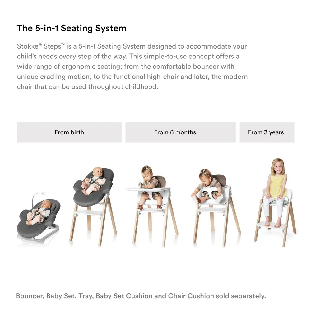 Stokke Steps High Chair - White/Natural