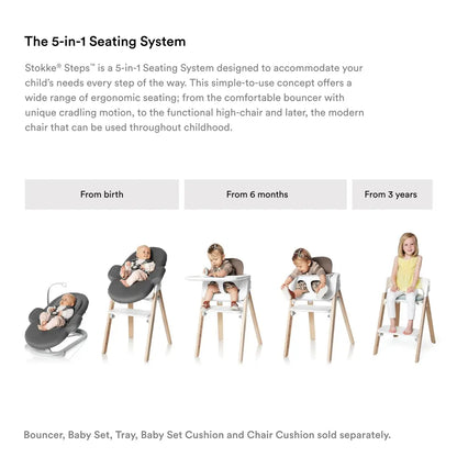 Stokke Steps High Chair - White/Natural