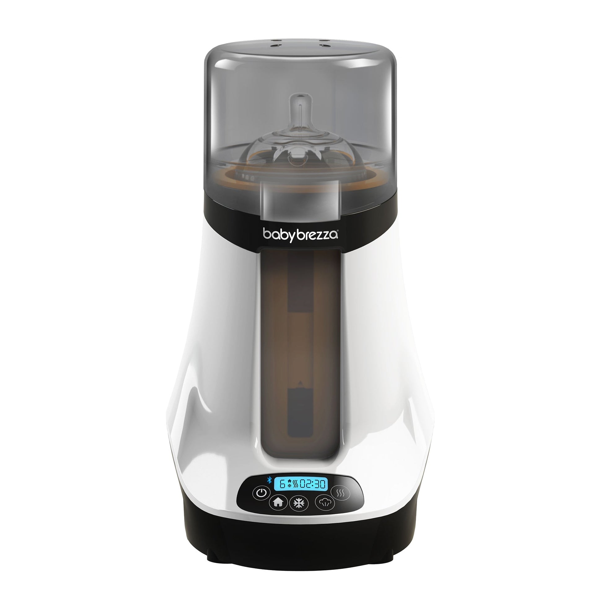 Baby Brezza Sterilizer Safe+ Smart Baby Bottle Warmer (Birth to 36 Months) White