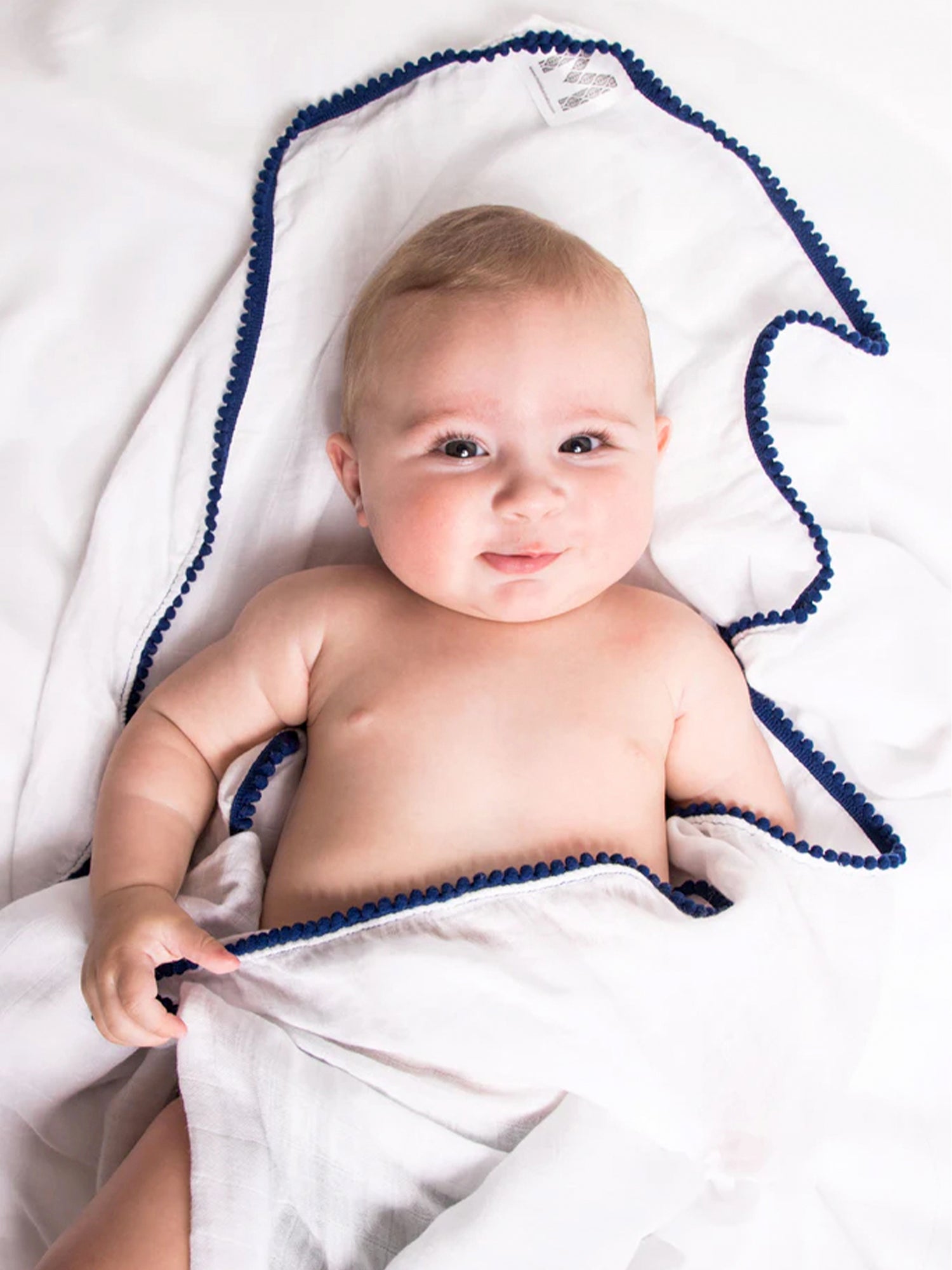 Malabar Baby 3 Pc Newborn Essential Set - Hooded Towel, Swaddle + Toy Rattle