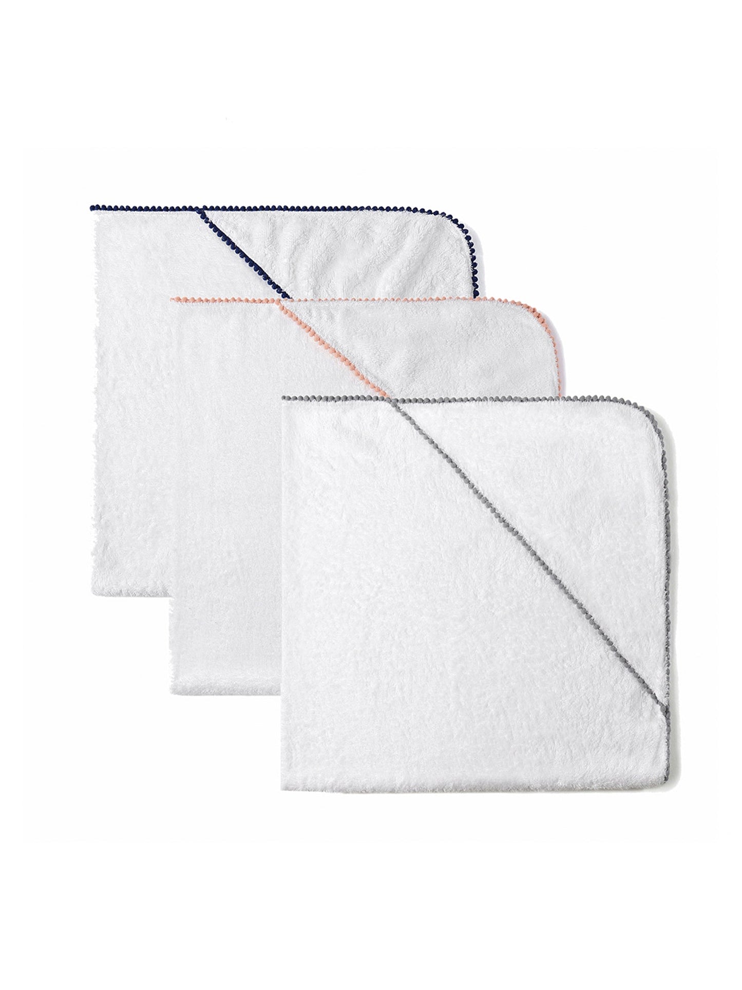 Malabar Baby Bamboo Cotton Pom Pom Hooded Towel