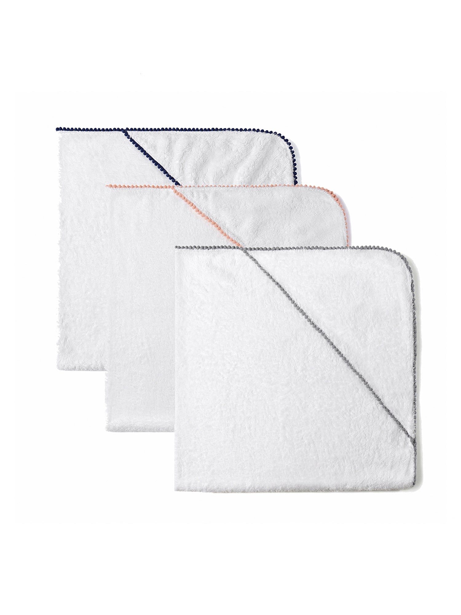 Malabar Baby Bamboo Cotton Pom Pom Hooded Towel