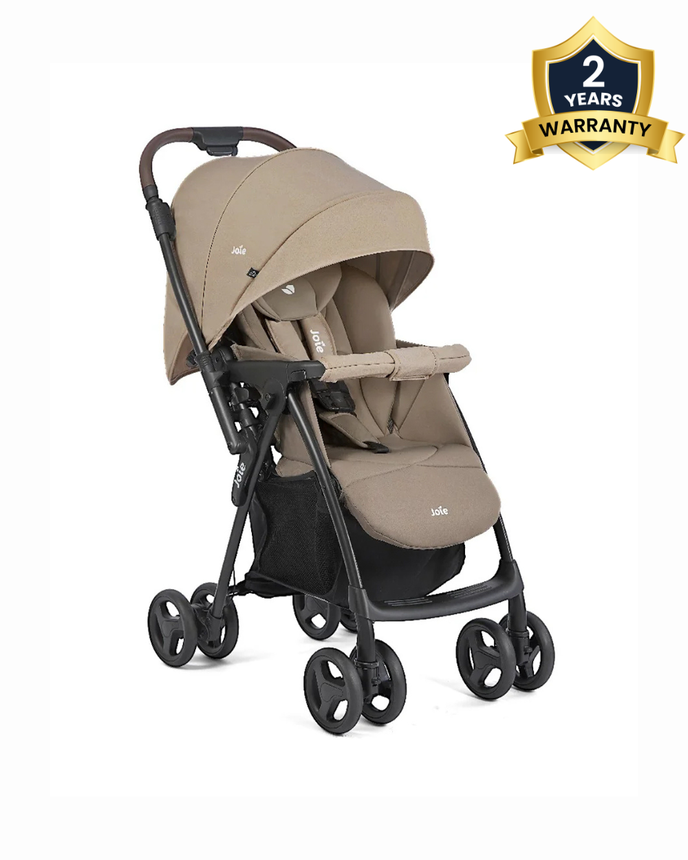 Joie Mirus Lightweight Baby Stroller - Pram with Reversible Handle, Hand Brake and One-Hand Fold, Buggy for Kids 0-2 Years (Upto 17.5 Kg) - Dark Pewter