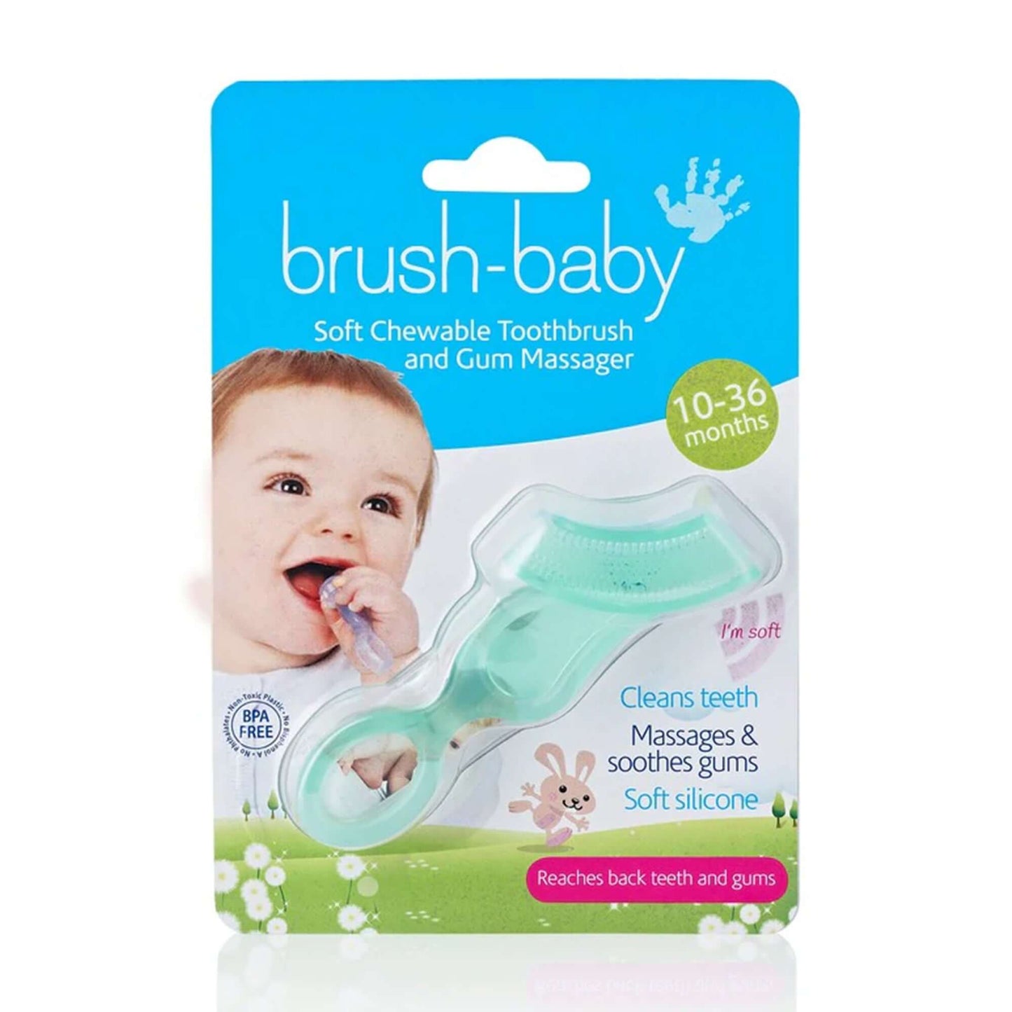 Brush Baby Teal Color New Chewable Toothbrush || 4months to 12months