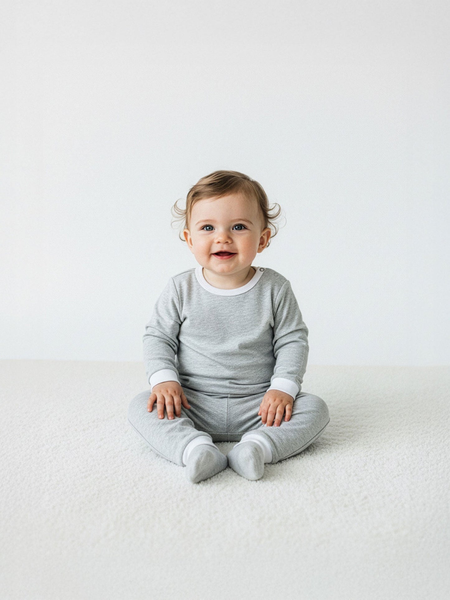 Malabar Baby Toddler & Big Kid Cotton Knit PJ Set (Erawan Grey)