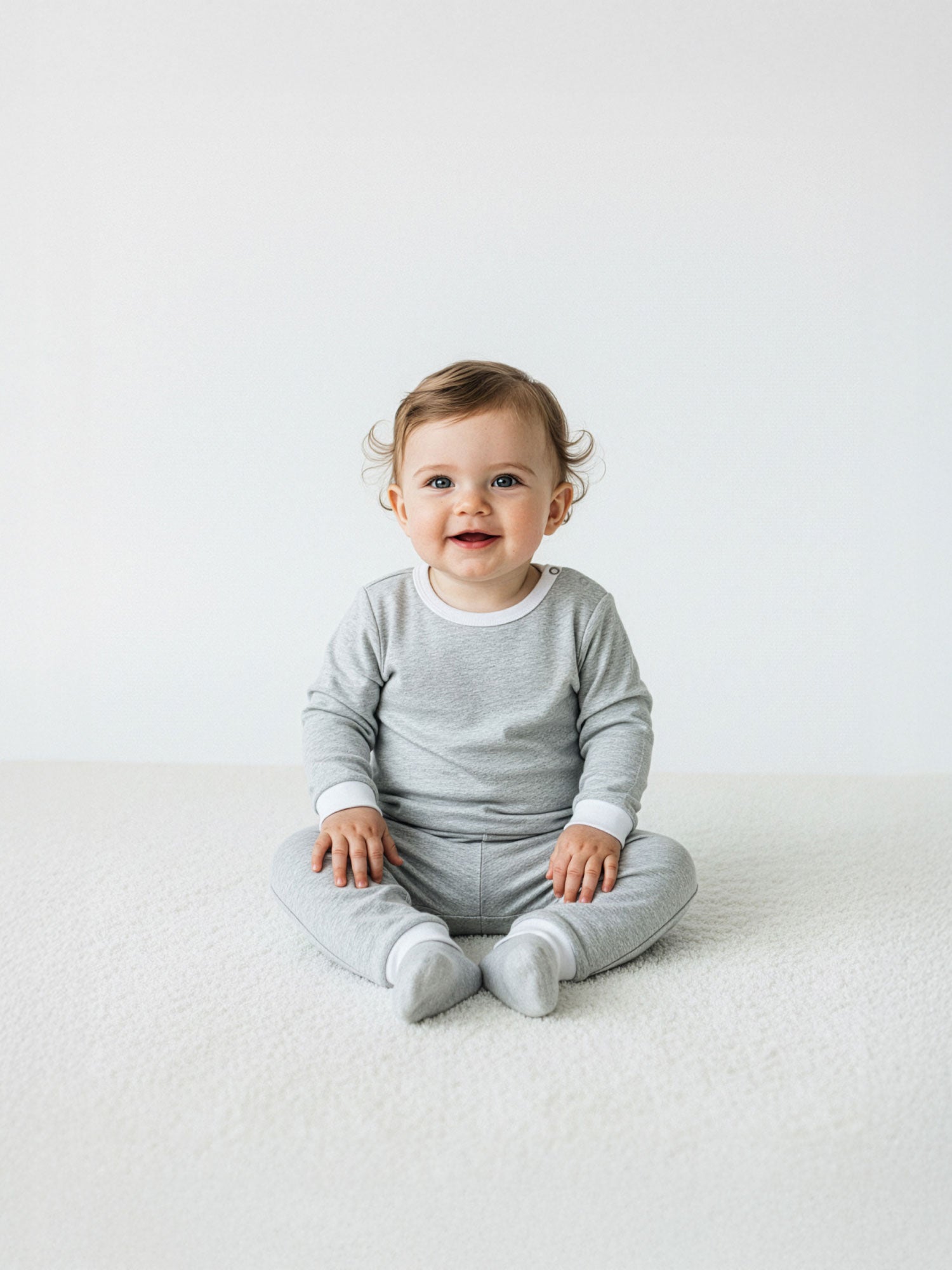 Malabar Baby Toddler & Big Kid Cotton Knit PJ Set (Erawan Grey)