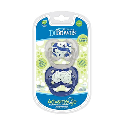 Dr. Brown's Advantage Pacifiers Stage 1 Pack of 2 (Birth to 6 Months)