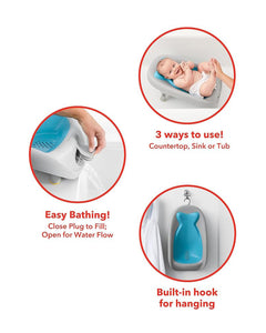 Skip Hop Moby Recline & Rinse Bather,Pack of 1,Blue