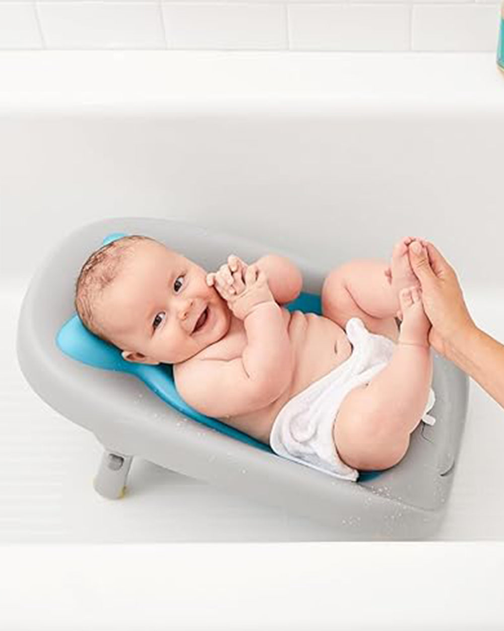 Skip Hop Moby Recline & Rinse Bather,Pack of 1,Blue
