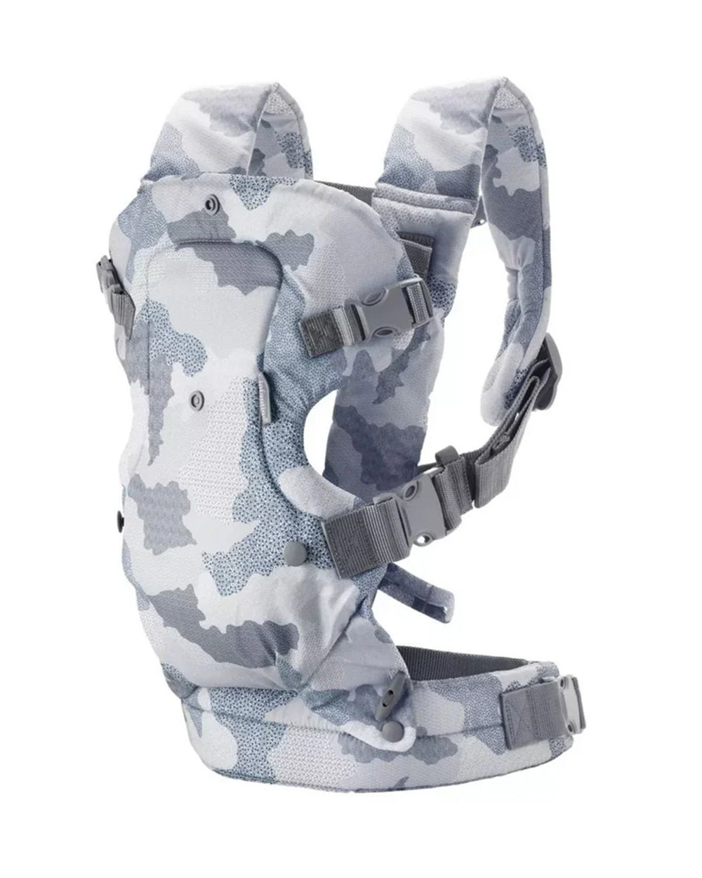 Infantino Flip 4-in-1 Convertible Carrier with Adjustable Ergonomic seat, Head Support, Shoulder Straps, and Waist Belt, 4 Ways to Carry, Can Carry (3.6-14.5 Kgs), Camo