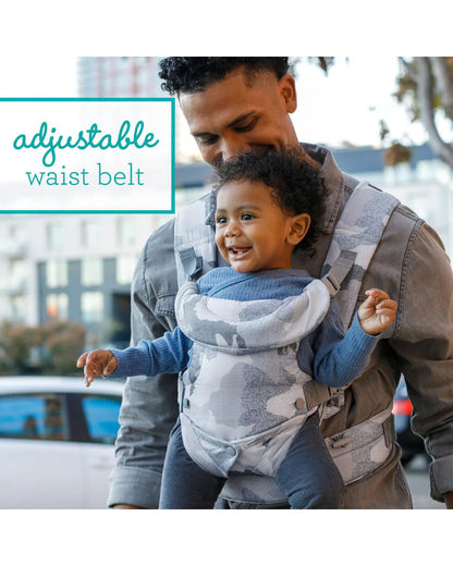 Infantino Flip 4-in-1 Convertible Carrier with Adjustable Ergonomic seat, Head Support, Shoulder Straps, and Waist Belt, 4 Ways to Carry, Can Carry (3.6-14.5 Kgs), Camo