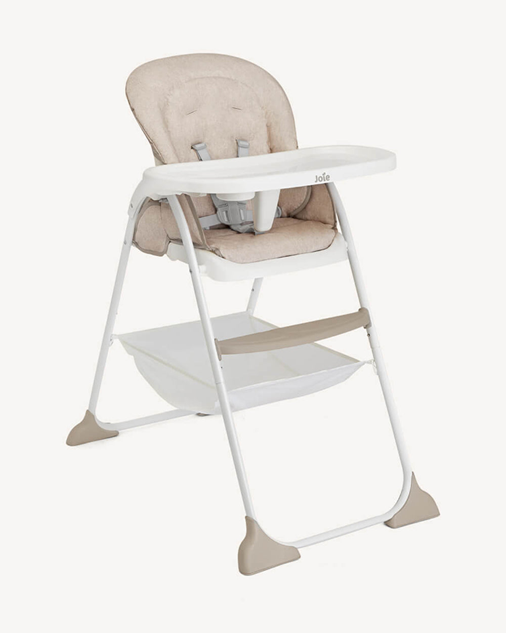 Joie Mimzy Snacker High Chair for Baby-Feeding Chair with A One-Hand Fold, 3-Position Seat Recline & 5-Point Harness System (6 Months to 15 Kg), Alphabet ABC