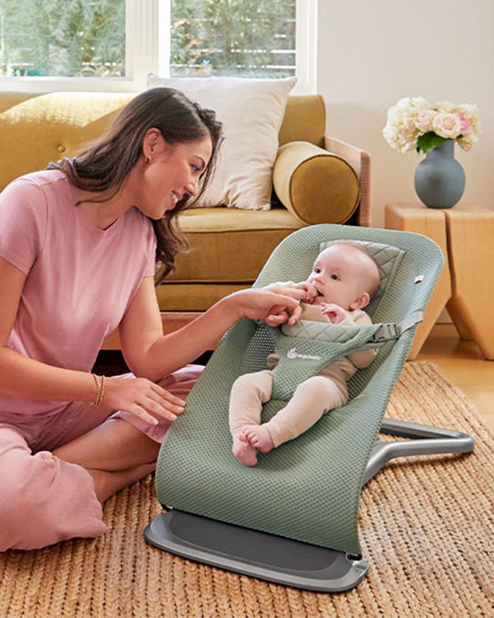 Ergobaby Evolve Bouncer Mesh - Sage Green
