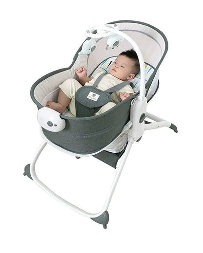 Mastela 6 in 1 Multi-Function Bassinet with 3 Point Harness and 3 Height Adjustment Removable Music and Vibration Unit