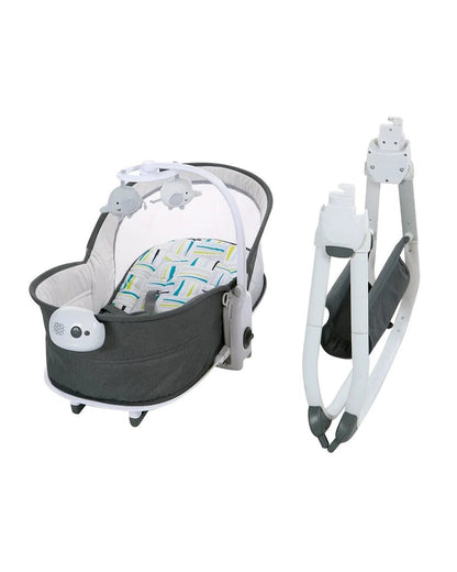 Mastela 6 in 1 Multi-Function Bassinet with 3 Point Harness and 3 Height Adjustment Removable Music and Vibration Unit