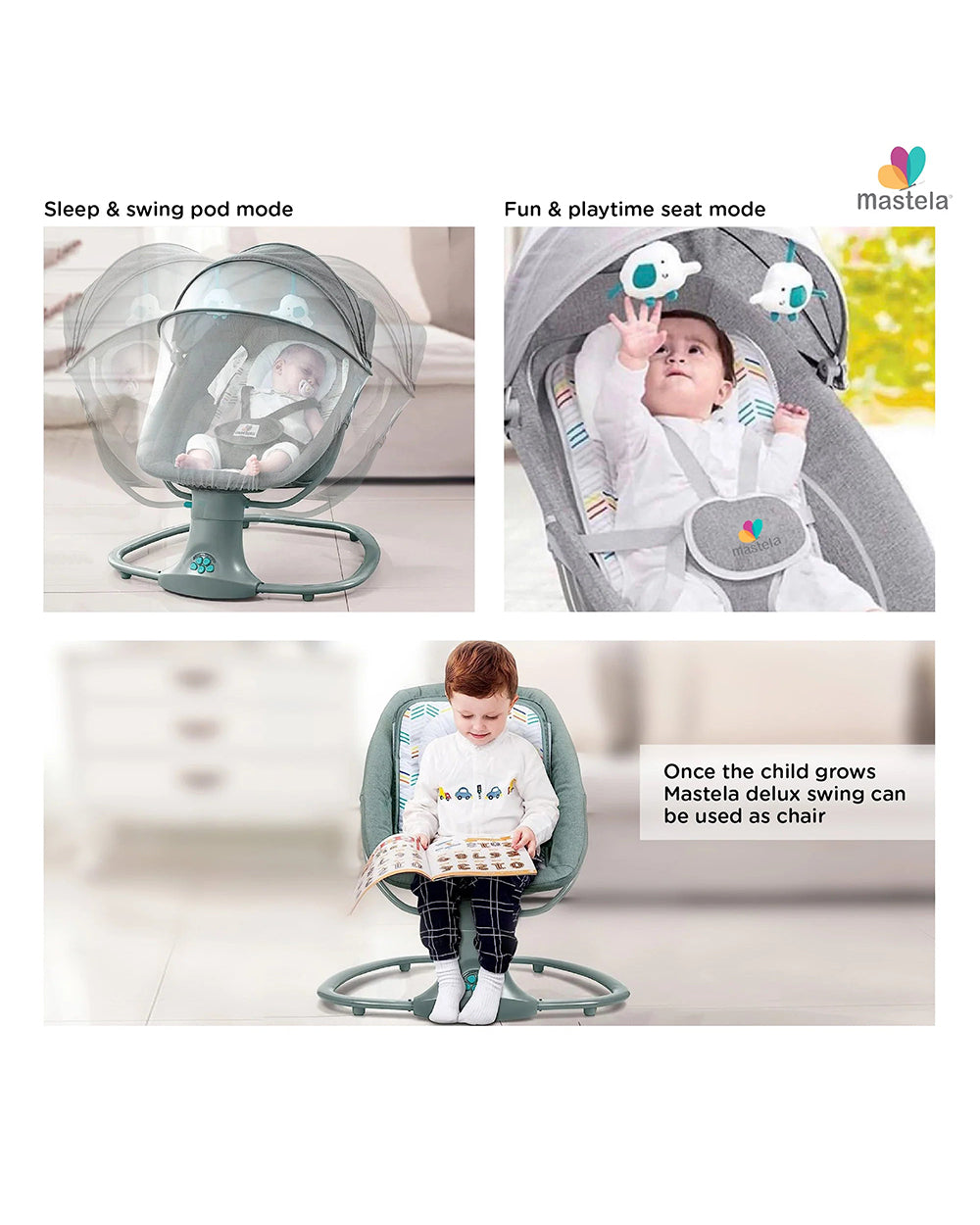 Mastela 3 in 1 Deluxe Multi - Functional Bassinet, 67l x 76w x 81h