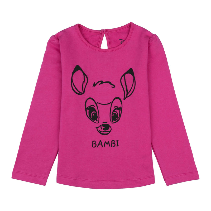 Disney Bambi Round Neck Bambi Flock Print With Back Keyhole
