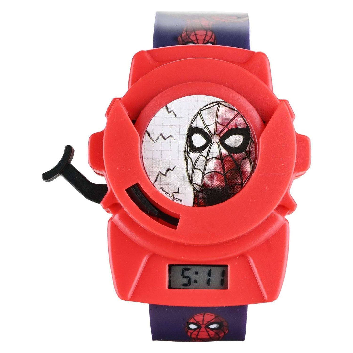 Disney Kids Marvel Spiderman Disc Shot Digital Watch