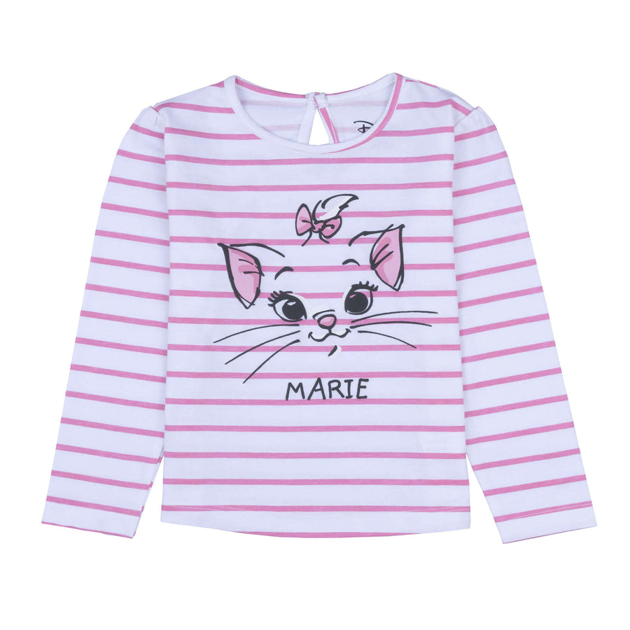 Disney Marie Round Neck "Marie" Puff Print With Back Keyhole
