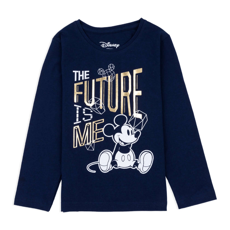 Disney Mickey Round Neck "The Future is Me" Matt Gold Foil Print Full Sleeve T-Shirt