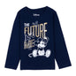 Disney Mickey Round Neck "The Future is Me" Matt Gold Foil Print Full Sleeve T-Shirt