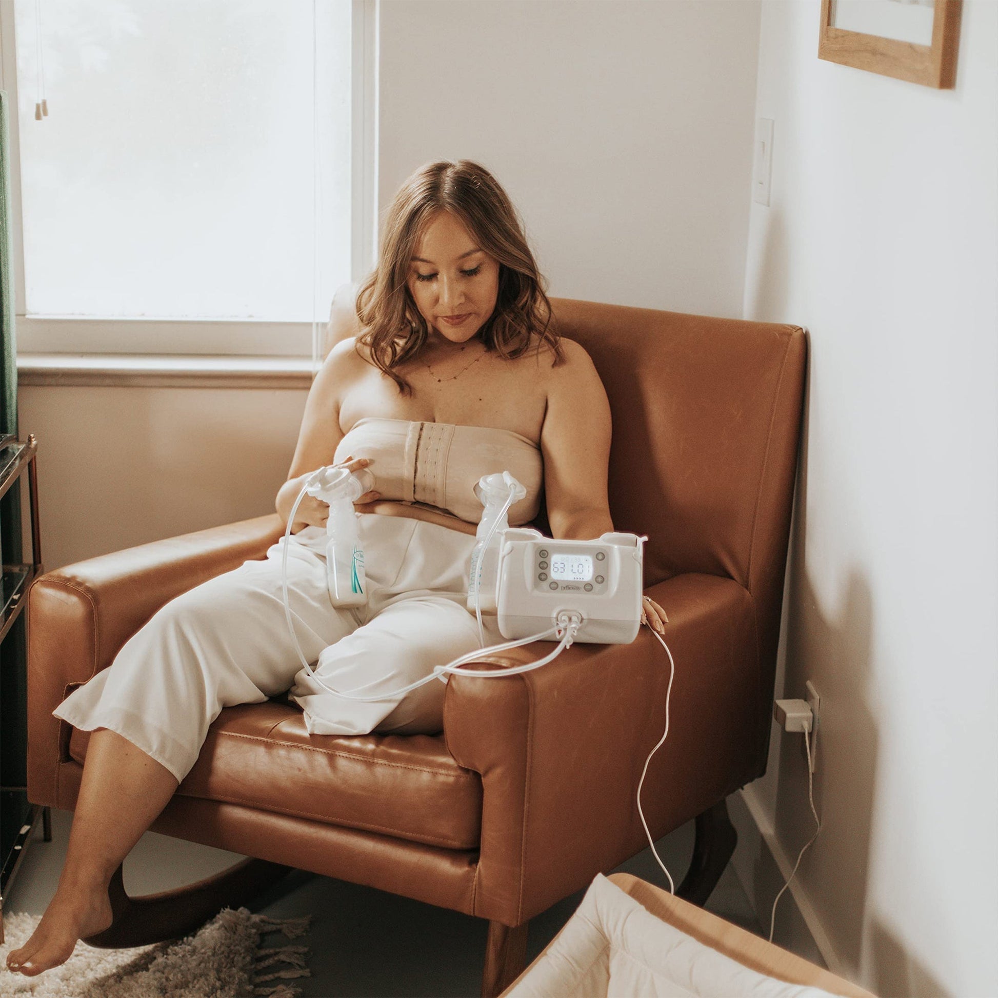 Dr.Brown's Beige Hands-Free Pumping Bra || Size-S/M || Birth+ to 24M
