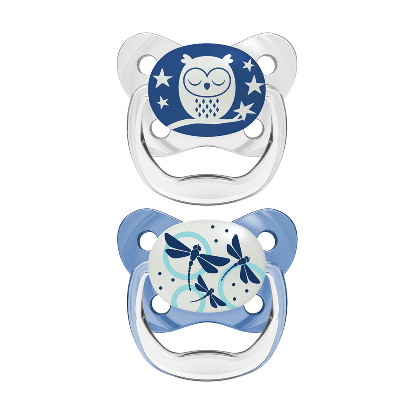 Dr.Brown's Blue PreVent Glow in the Dark Butterfly Shield Soother || Stage-1 || Birth+ to 6months