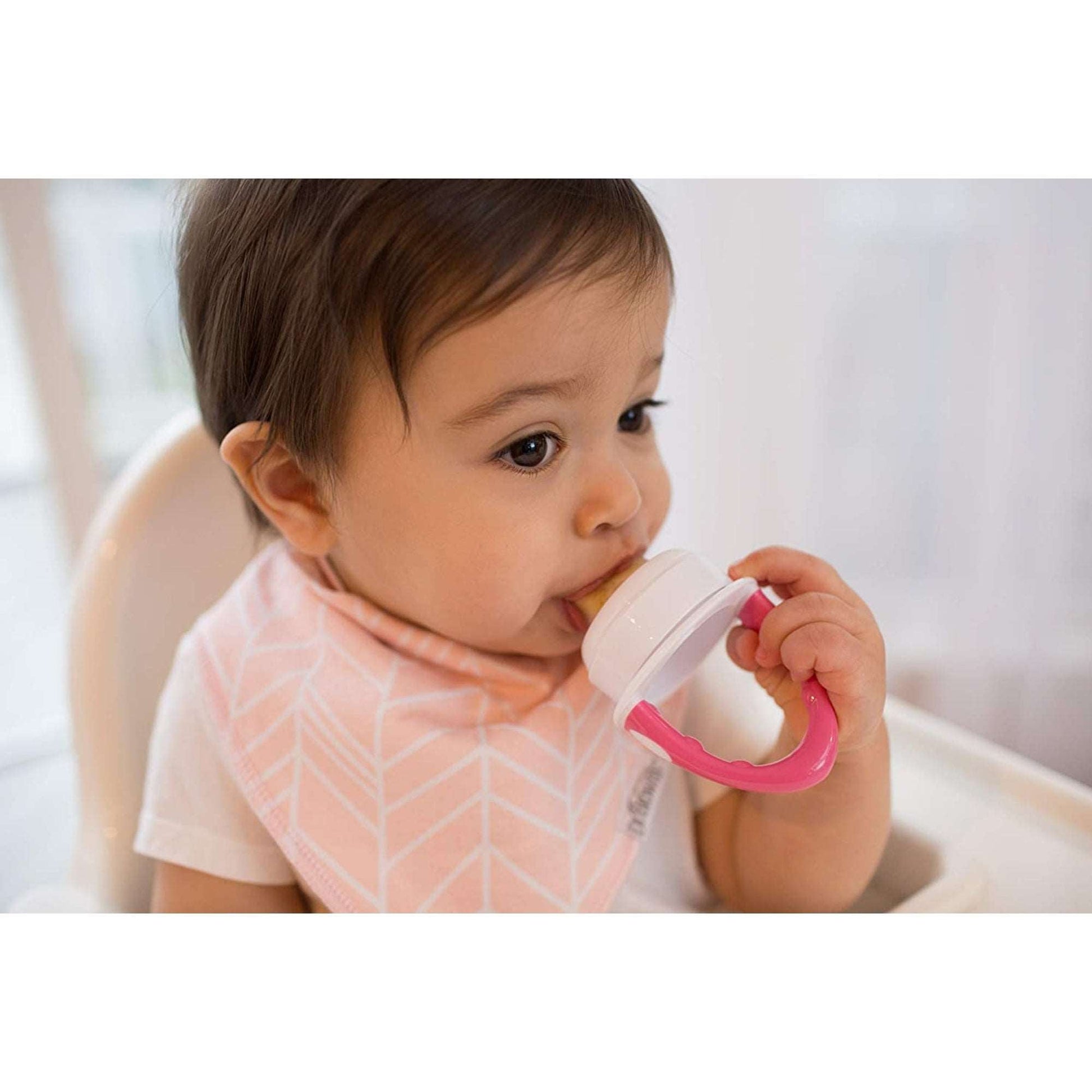 Dr.Brown's Fresh Firsts Pink Silicone Feeder || Used for 4months to 12months