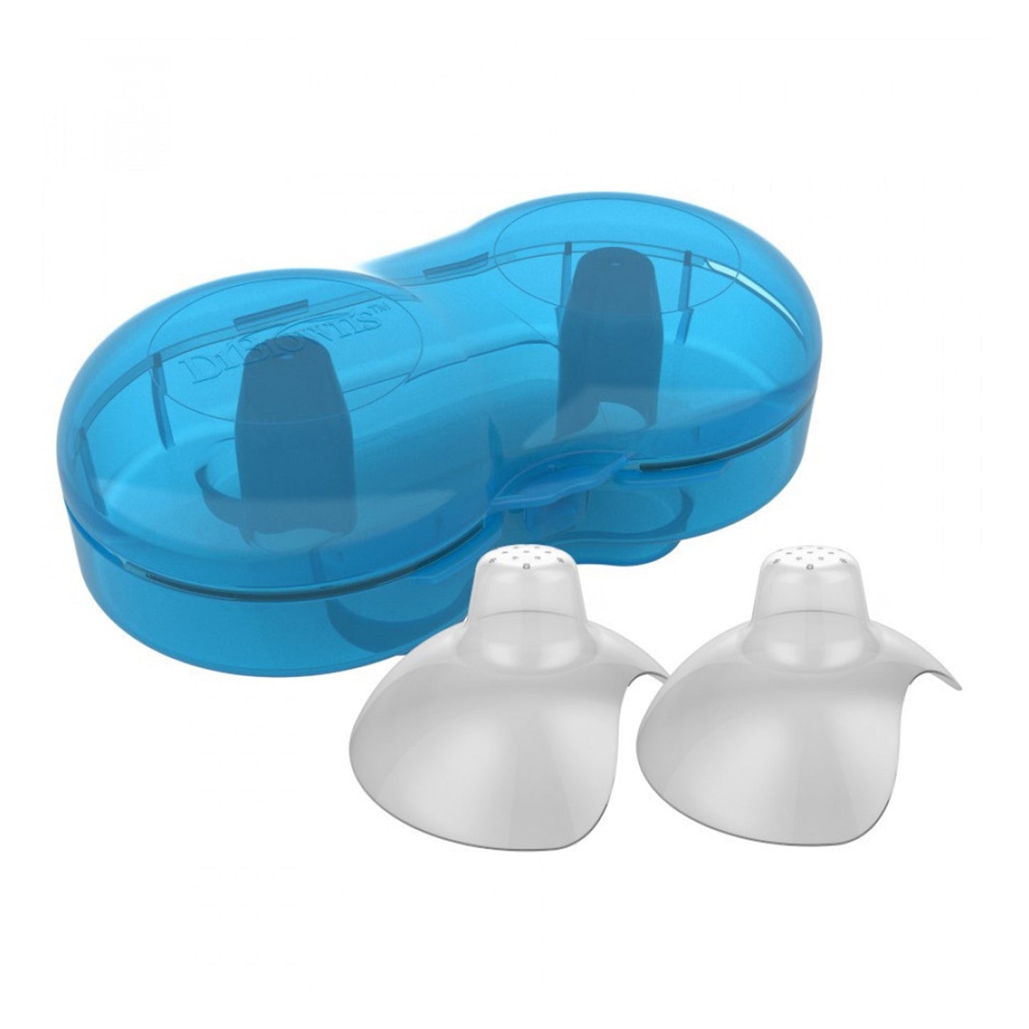 Dr.Brown's Nipple Shields 2-Pack with Sterilizer Case || Size 1 || Used for 9months to 24months