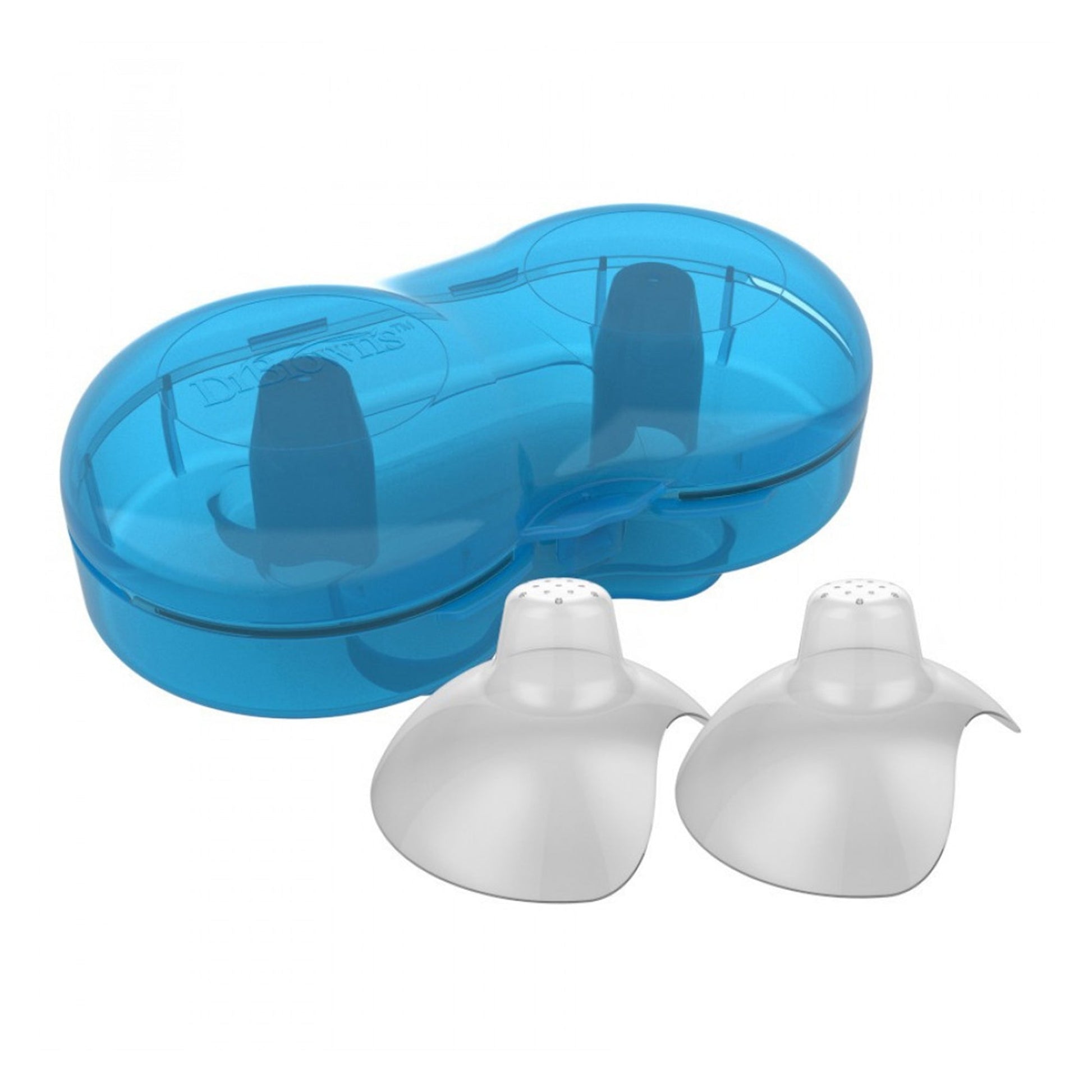 Dr.Brown's Nipple Shields 2-Pack with Sterilizer Case || Size 1 || Used for 9months to 24months