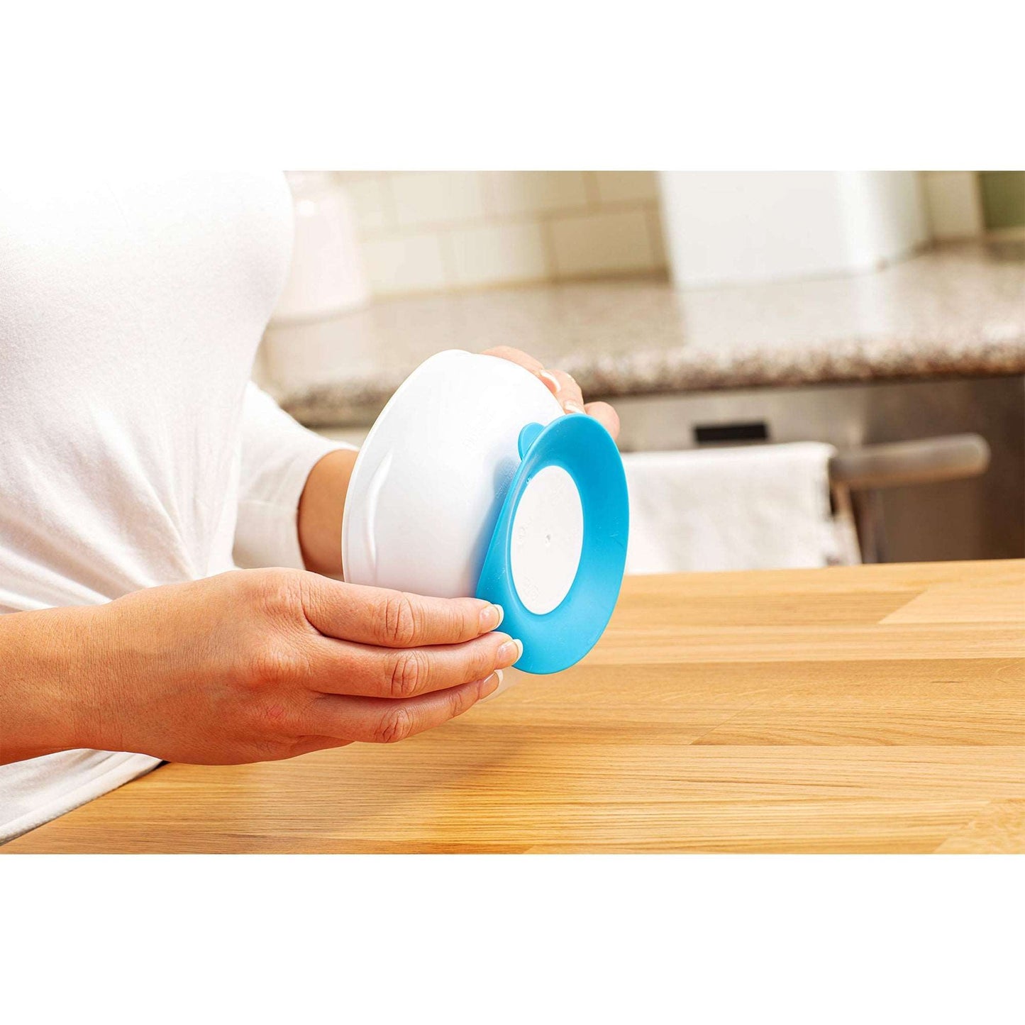 Dr.Brown's No-Slip Suction Bowls 2-Pack Weaning Blue & Yellow 4M To 24M - Distressed