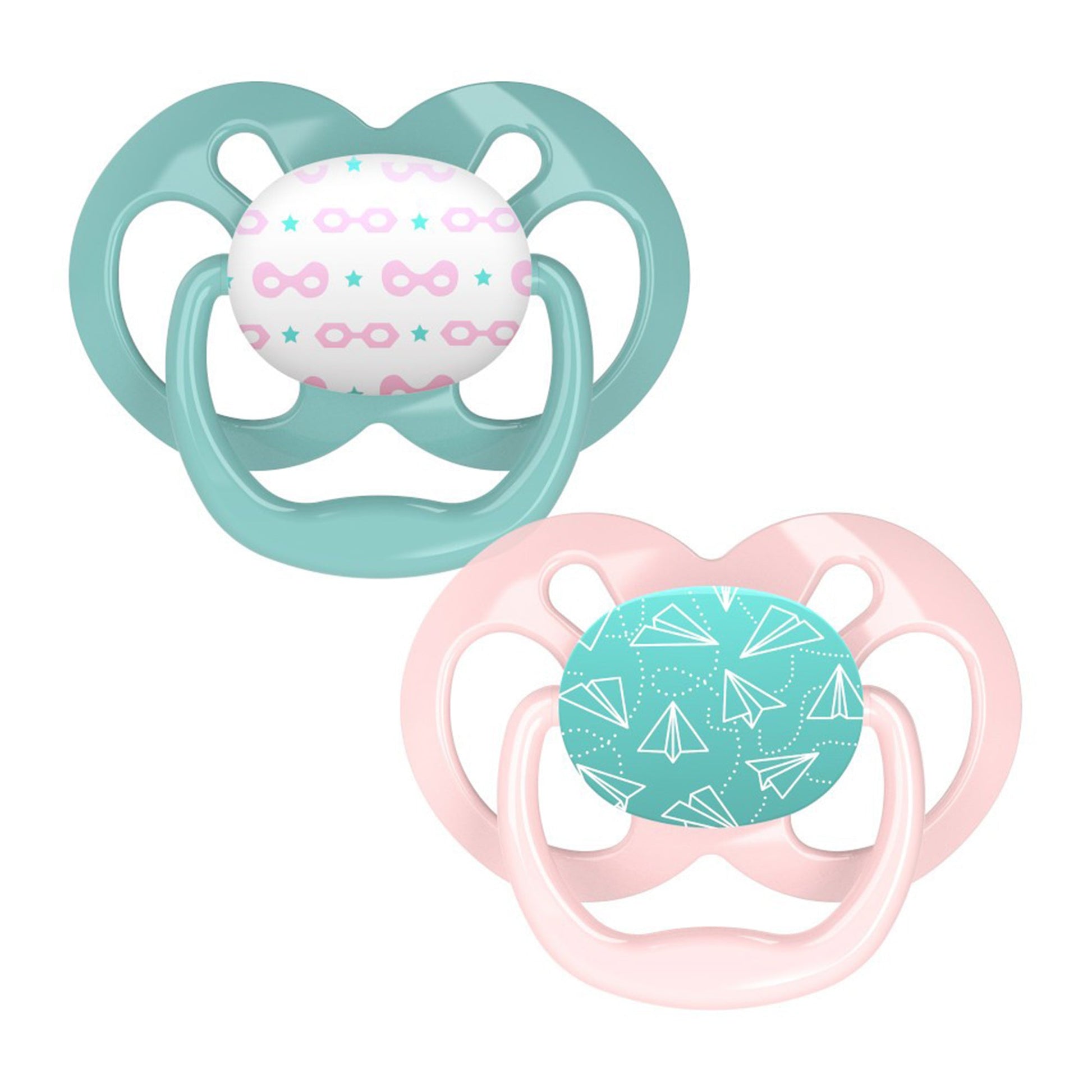 Dr.Brown's Pink Airplanes Advantage Pacifiers || Stage-2 || Pack of 2 || Used for 6months to 12months