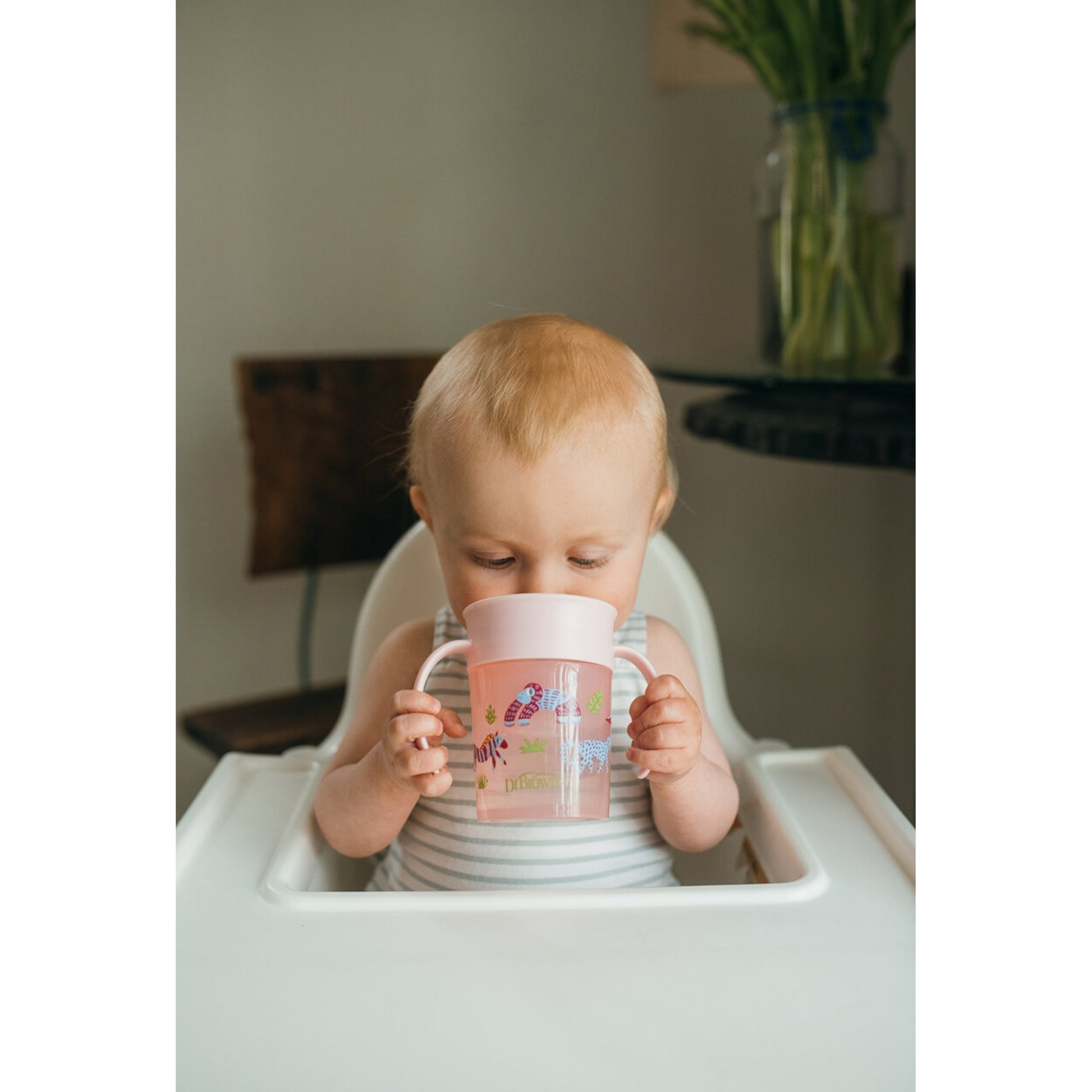 Dr.Brown's Smooth Wall Cheers 360 Pink Cup || Used for 9months to 24months