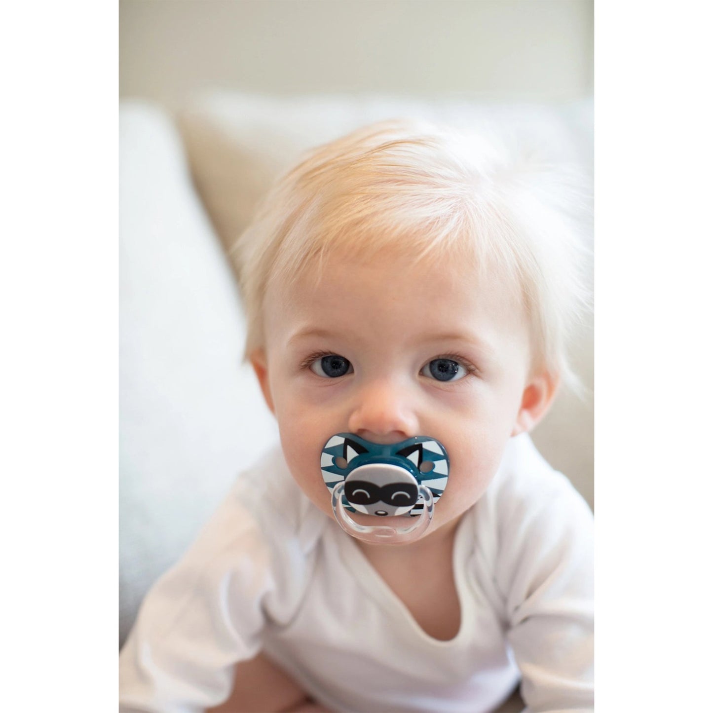 Dr.Brown's Teal & Gray PreVent Printed Shield Soother || Stage-1 || Pack of 2 || Birth+ to 6months