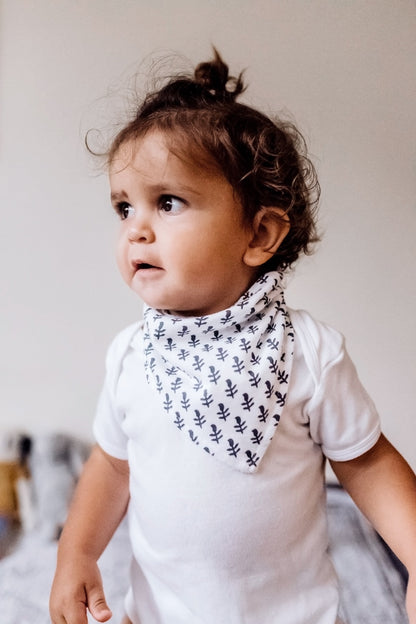 Malabar Baby Organic Cotton Bandana Bib, Mitten, Hat Set - Fort