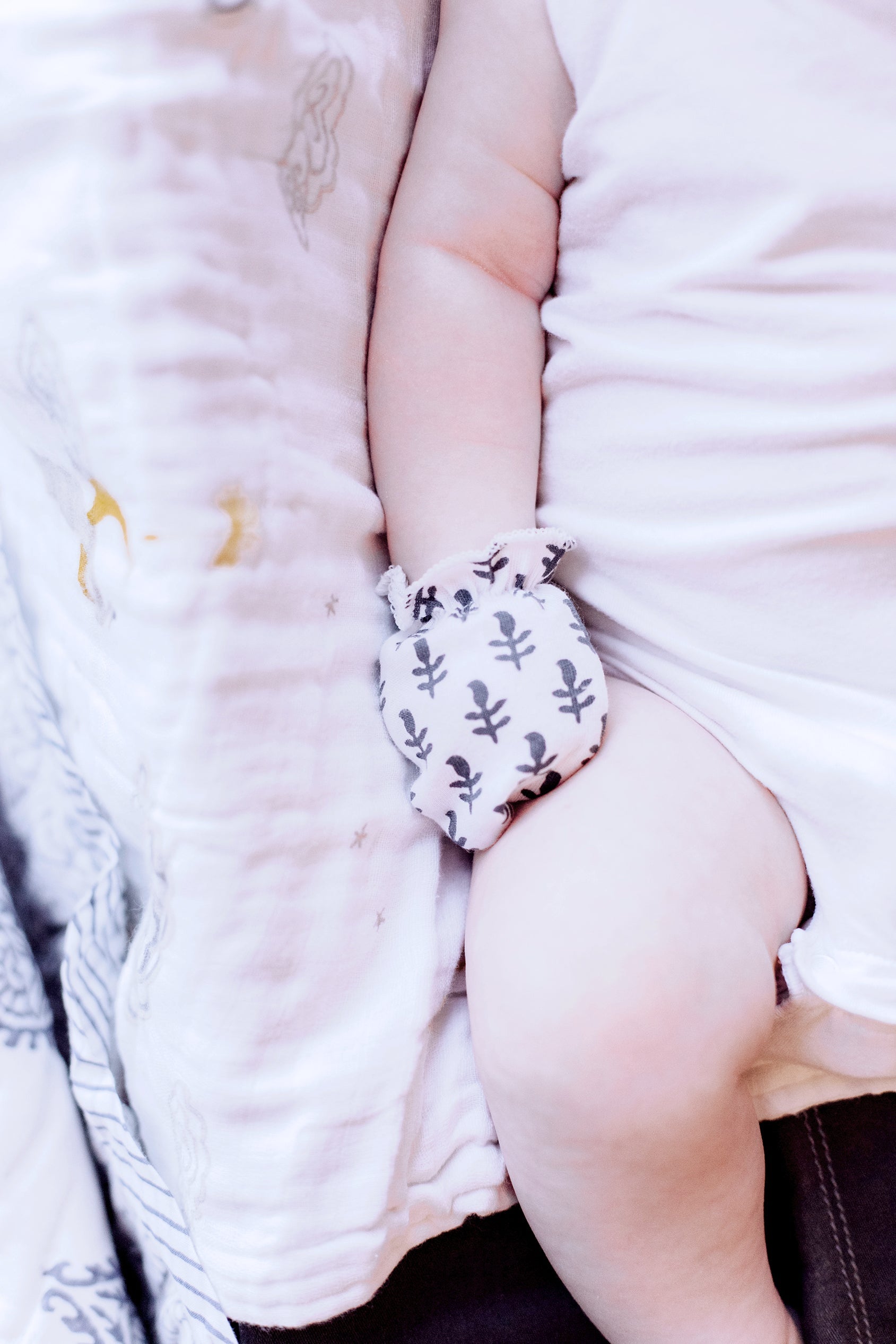 Malabar Baby Organic Cotton Bandana Bib, Mitten, Hat Set - Fort