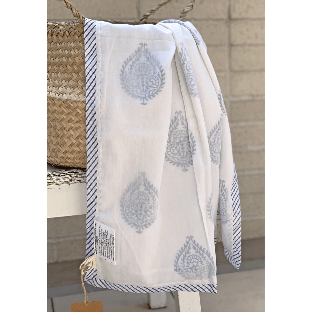 Malabar Baby Fort Blue Cotton Dohar