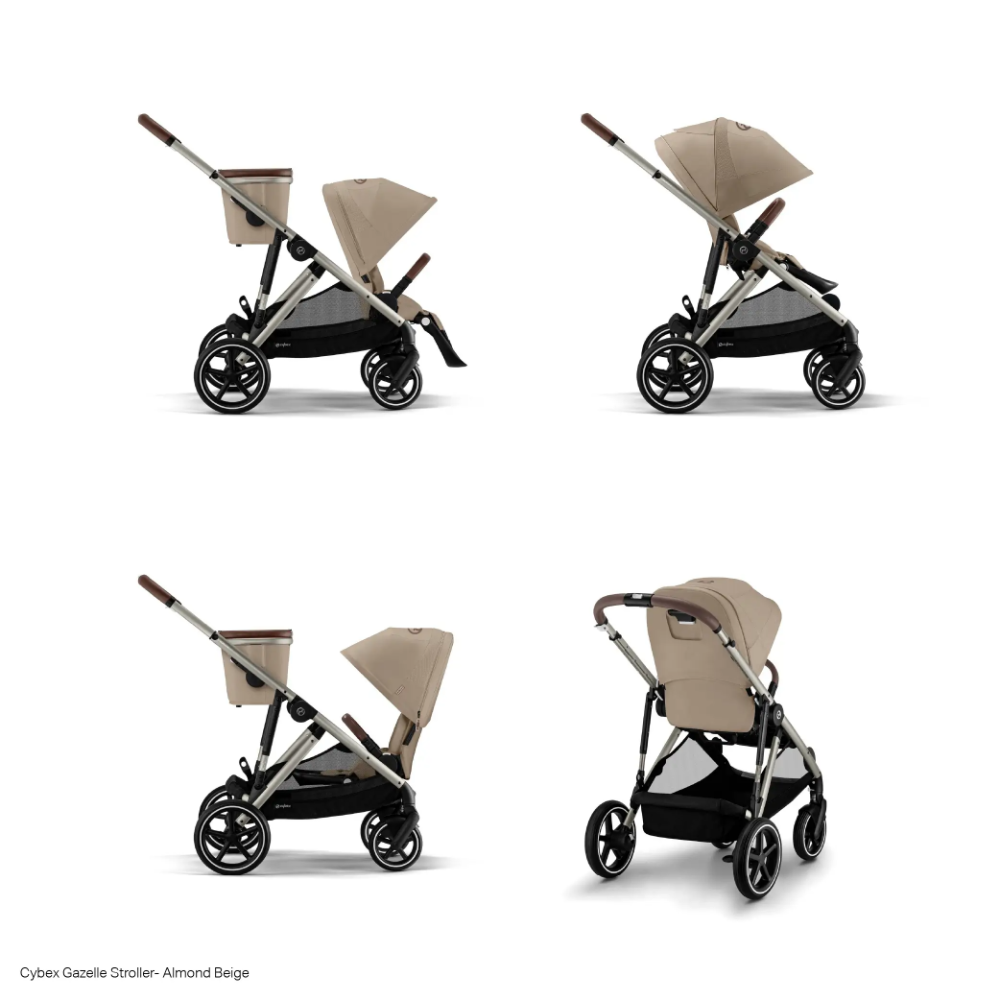 Cybex Gazelle S Stroller - Almond Beige Taupe Frame