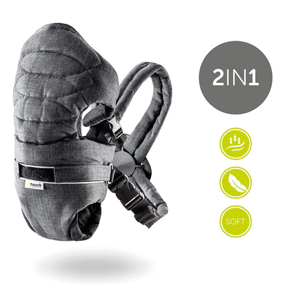 Hauck 2 Way Carrier Baby Carrier Melange Charcoal Birth+ to 9M