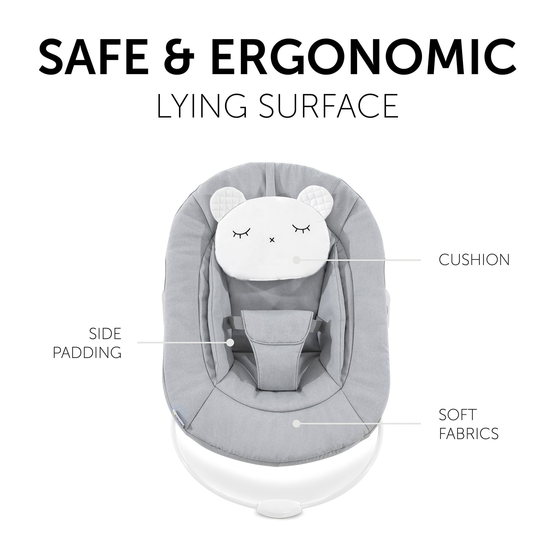 Hauck Alpha Bouncer 2in1 Rocker & Bouncer Light Grey Birth+ to 6 months