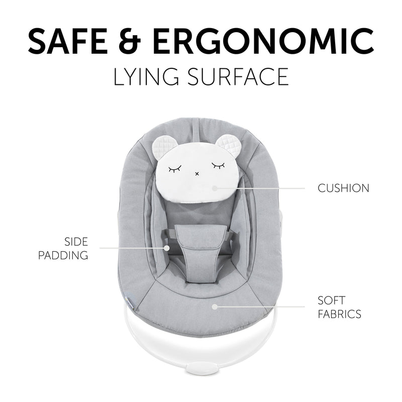 Hauck Alpha Bouncer 2in1 Rocker & Bouncer Light Grey Birth+ to 6 months