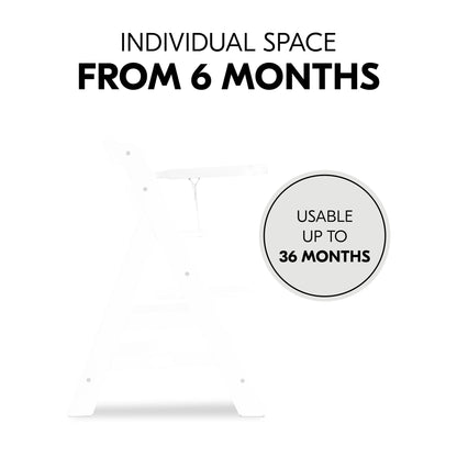 Hauck Alpha Wooden Tray T&G Accessories White 6M to 36M